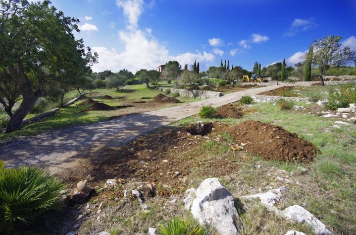 Paisajismo, rincon del jardín en Finca Son Rierol - Diseño de jardines en Mallorca